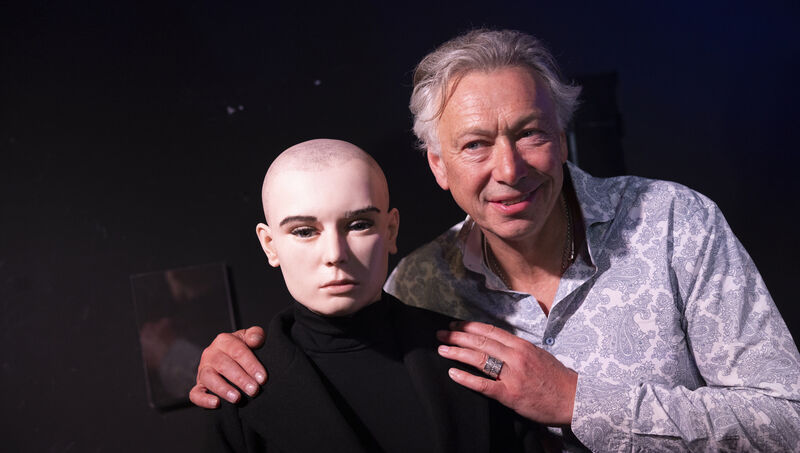 Museum Director Paddy Dunning and the new wax figure of Sinéad O'Connor at the National Wax Museum. Picture: Sam Boal/Collins Photos Museum Director Paddy Dunning and the new wax figure of Sinéad O'Connor at the National Wax Museum. Picture: Sam Boal/Collins Photos