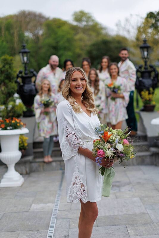 Hannah Doherty with her bridal party. Hannah Doherty with her bridal party.