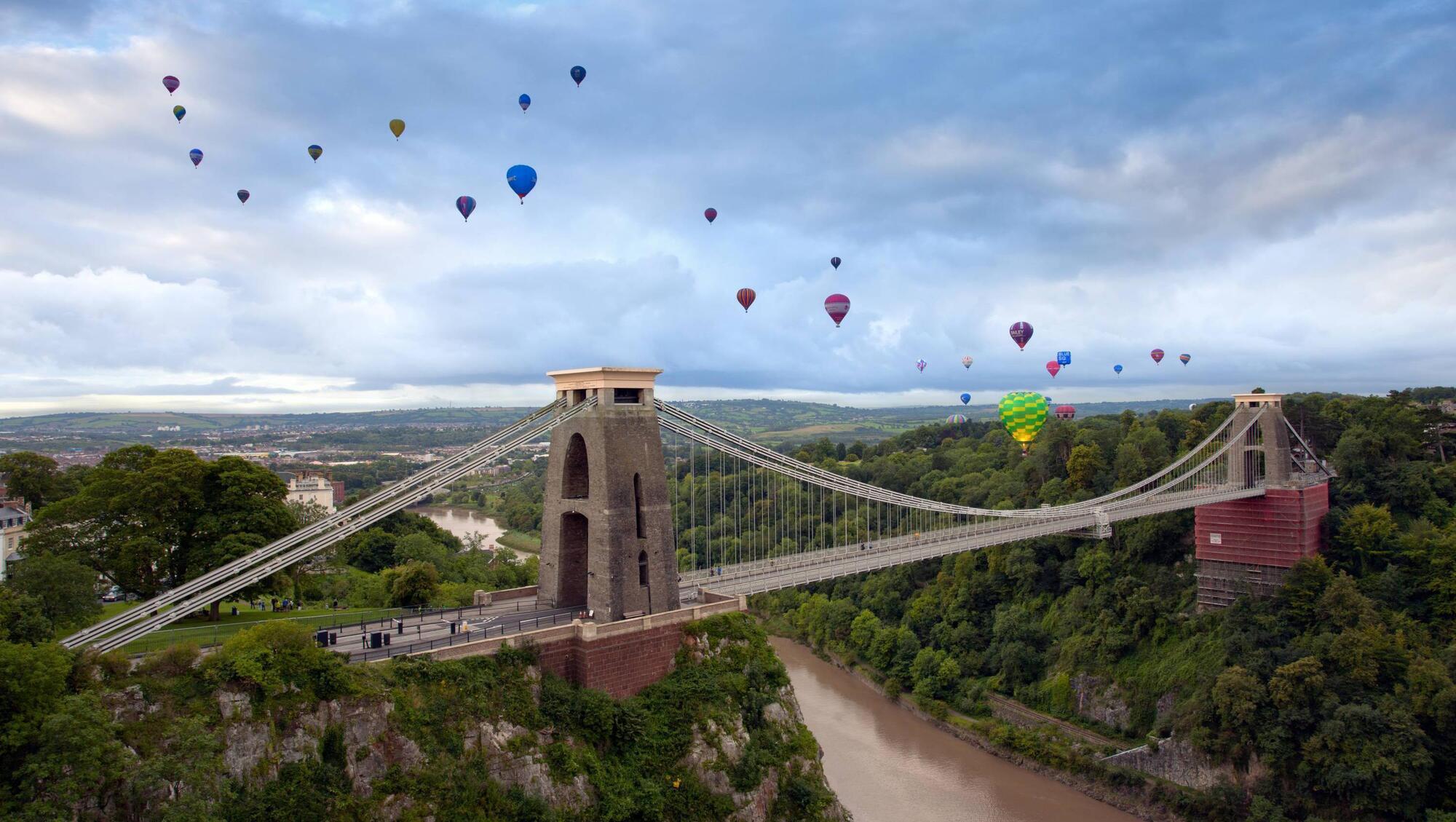 Bristol city, among its Balloon Fiesta