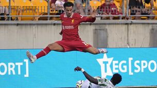 <p>HURT IS JONES: Curtis Jones went off against Real Betis (Gene J. Puskar/AP)</p>