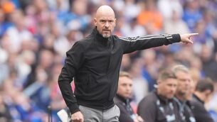 <p>SURVIVAL OF THE FITTEST: Manchester United's Erik ten Hag during a pre-season friendly. Pic: Andrew Milligan/PA Wire.</p>