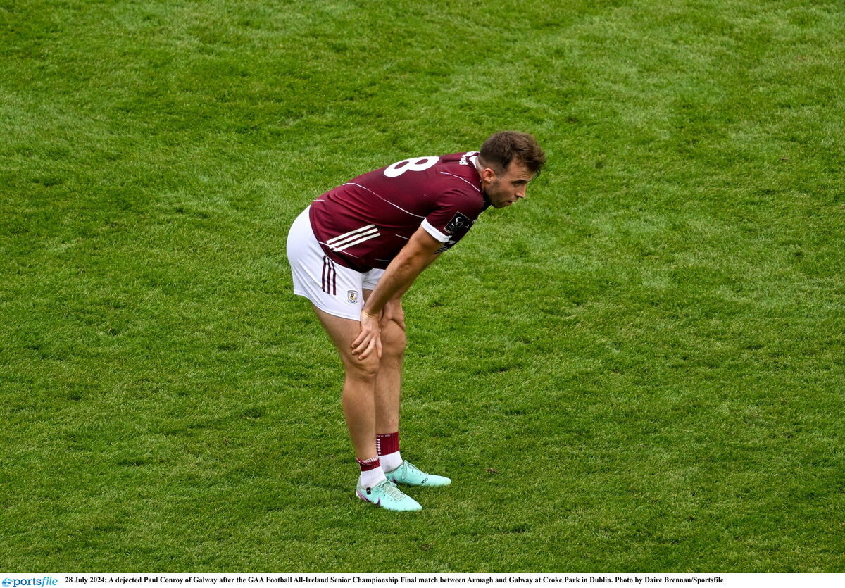 SWANSONG? A dejected Paul Conroy of Galway Photo by Daire Brennan/Sportsfile SWANSONG? A dejected Paul Conroy of Galway Photo by Daire Brennan/Sportsfile