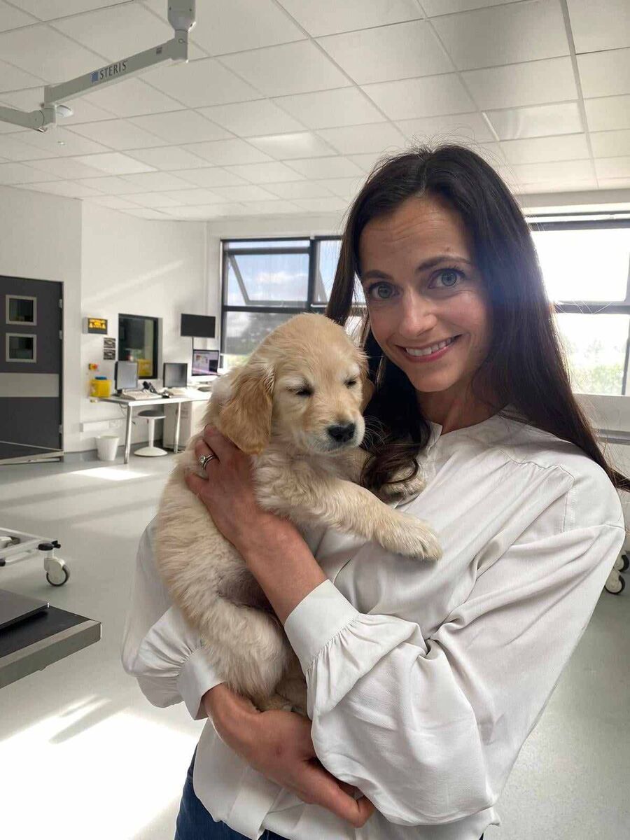 Laura Cuddy with one of her patients at Veterinary Specialists Cork.