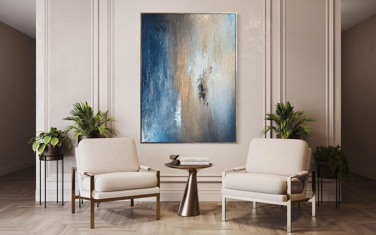 The trend for brown and cream interiors can be accented with gentle colour in art to lift the neutral look. The trend for brown and cream interiors can be accented with gentle colour in art to lift the neutral look.