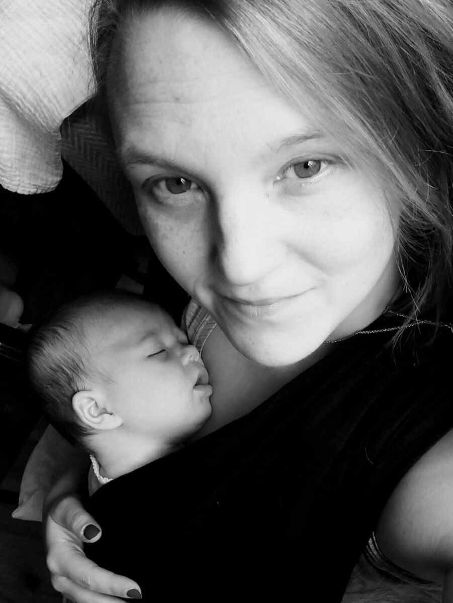 Sarah Lachapelle with baby Lucie