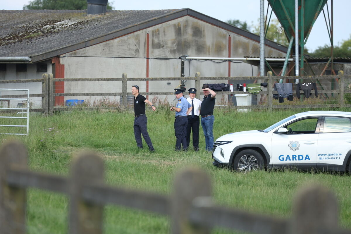 The helicopter was travelling with a number of people on board when it crashed into a building in the Joristown townland near Killucan Co Westmeath at 3:30 this afternoon. Picture Colin Keegan, Collins Dublin