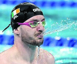 Tom Fannon: In action in 50m Freestyle heats at 10.32am. Pic: James Crombie, Inpho