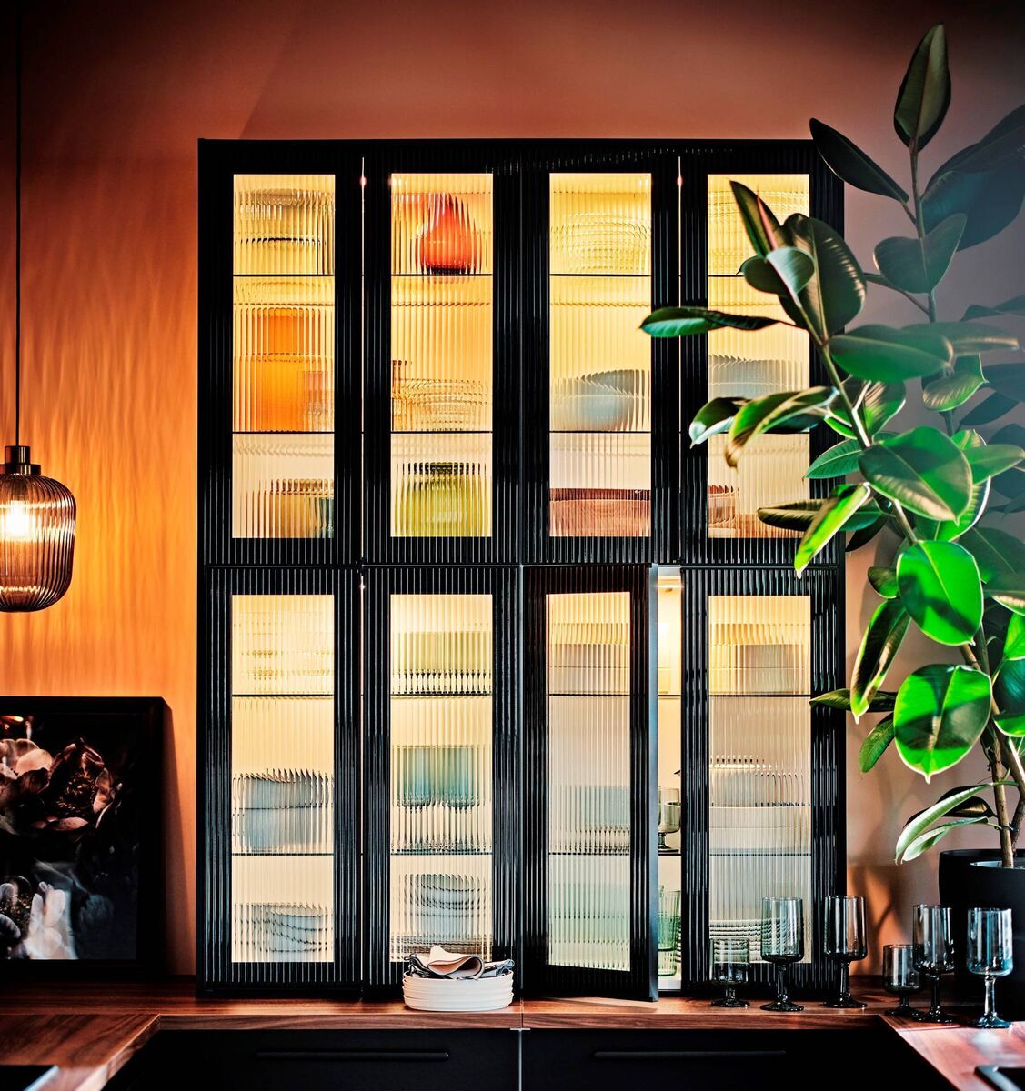 Reeded glass is a trending choice. Hejsta doors from €30, Ikea. Reeded glass is a trending choice. Hejsta doors from €30, Ikea.