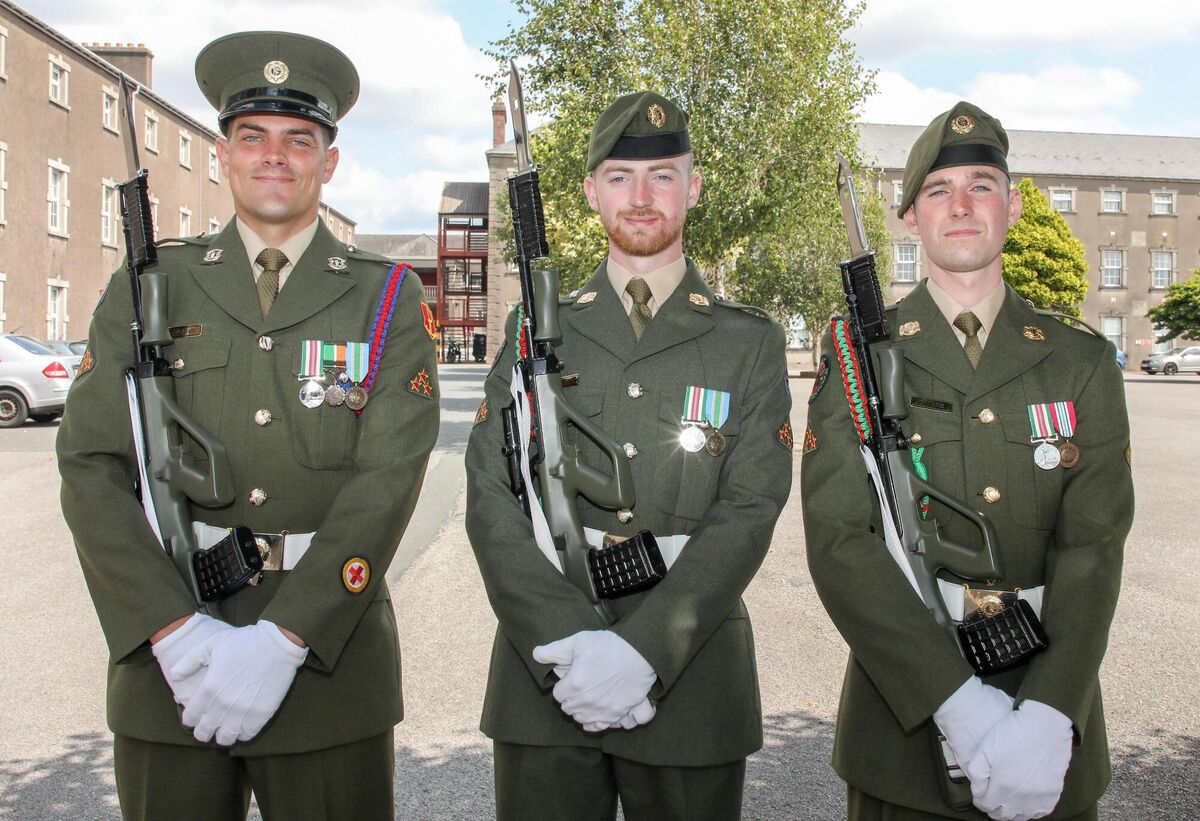 Pte Ryan Duggan, Trooper Brandon Griffin, and Trooper Eamonn Dwane at Collins Barracks, Cork. Picture: David Creedon Pte Ryan Duggan, Trooper Brandon Griffin, and Trooper Eamonn Dwane at Collins Barracks, Cork. Picture: David Creedon