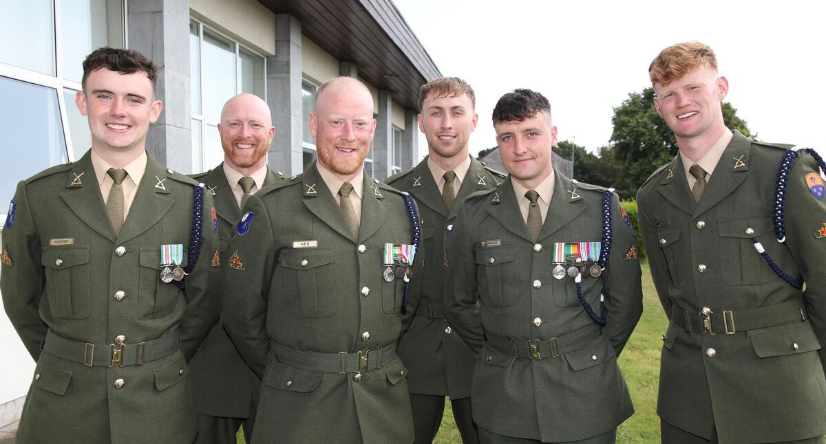 Pte Dan Kinneen, Pte Nicky Lawless, Pte Larry Nee, Pte Jordan Connolly, Pte Paddy Briggs, and Pte Lar Walsh. Picture: David Creedon Pte Dan Kinneen, Pte Nicky Lawless, Pte Larry Nee, Pte Jordan Connolly, Pte Paddy Briggs, and Pte Lar Walsh. Picture: David Creedon