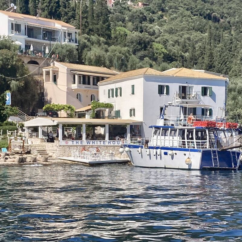 The White House, the whitewashed villa perched on the rocks that Durrell and his family lived in The White House, the whitewashed villa perched on the rocks that Durrell and his family lived in