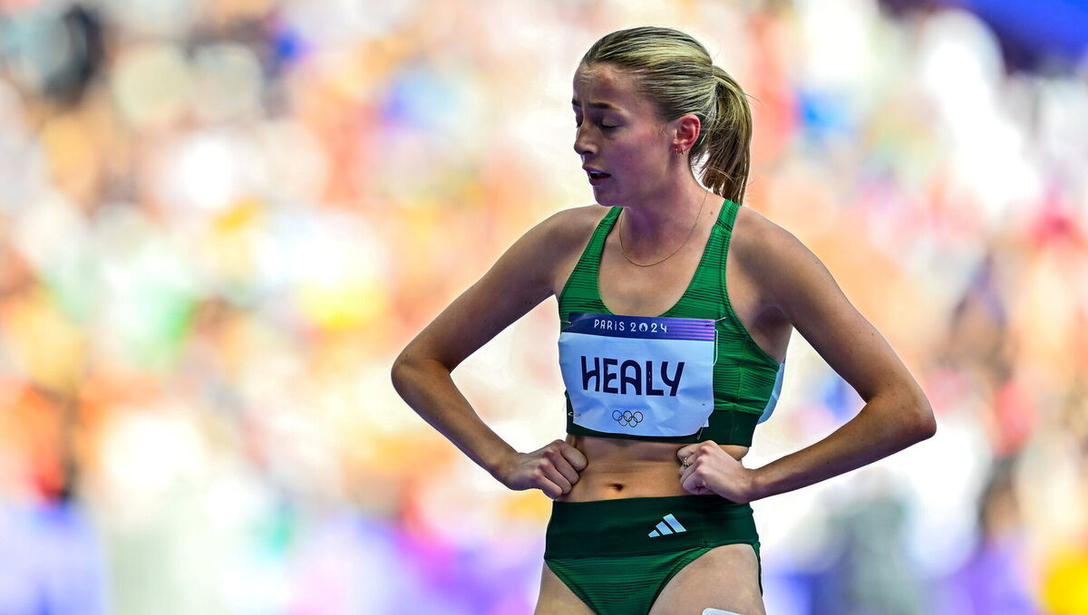 REPECHAGE: Sarah Healy after the women's 1500m round 1 at the Stade de France. Picture: Sam Barnes/Sportsfile REPECHAGE: Sarah Healy after the women's 1500m round 1 at the Stade de France. Picture: Sam Barnes/Sportsfile