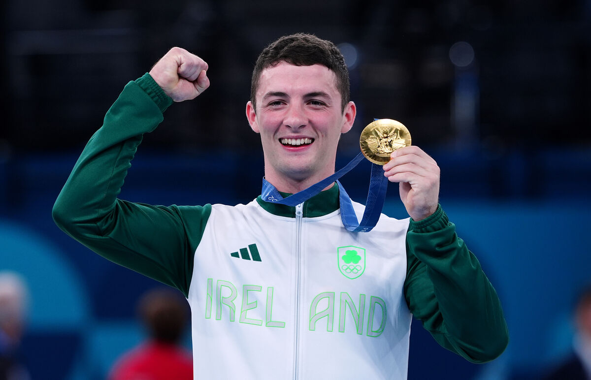A coach at Rhys McClenaghan’s gym said of his gold medal: 'It means so much to the community here in Newtownards. It means so much to the country of Northern Ireland and the country of Ireland.'