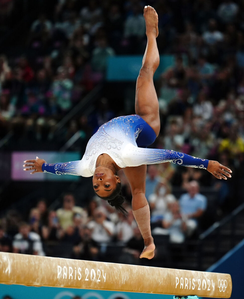 Biles the gymnast is truly a once-in-a-lifetime phenomenon, a special artist who makes the unthinkable look elementary and the extraordinary look effortless. Picture: Mike Egerton/PA Wire