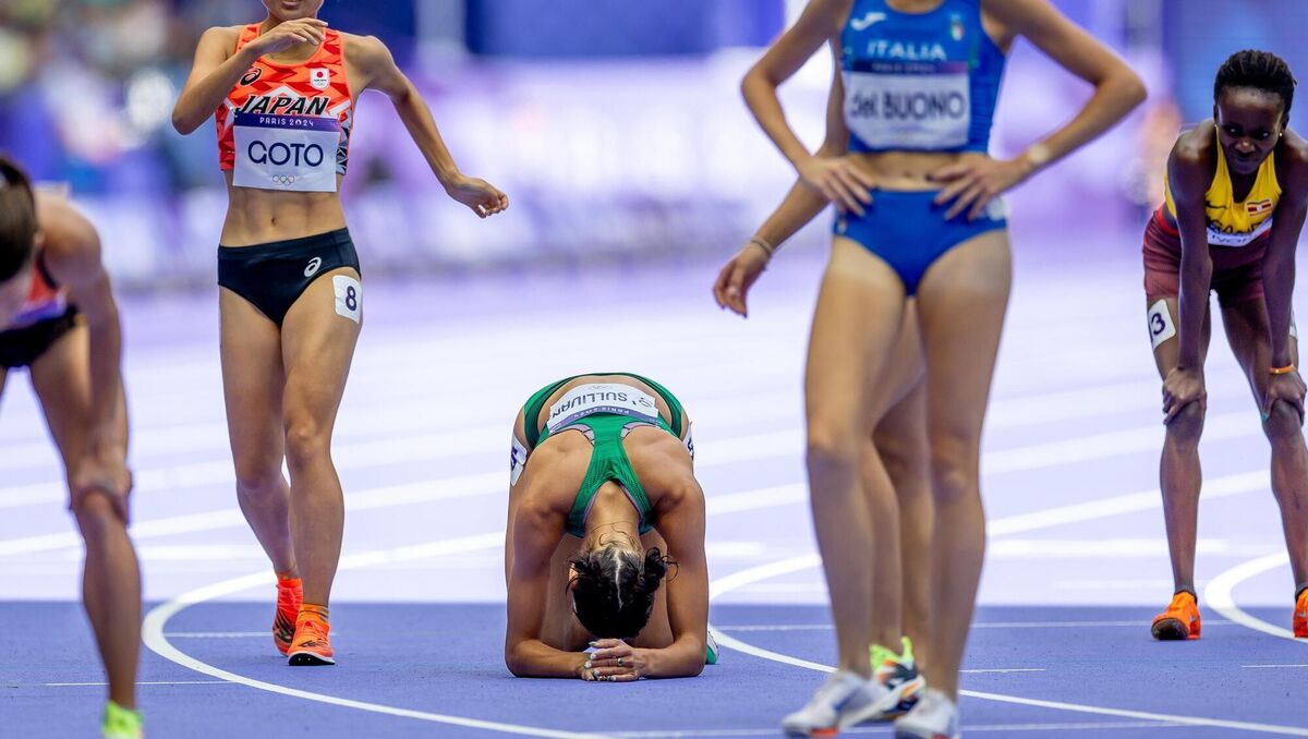 SO CLOSE: Ireland’s Sophie O’Sullivan dejected after finishing fourth in the 1500m repechage. Picture:©INPHO/Morgan Treacy