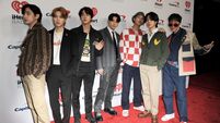 V, Suga, Jin, Jungkook, RM, Jimin and J-Hope of BTS at the 102.7 KIIS FM's Jingle Ball 2021 held at the Forum in Inglewood, USA
