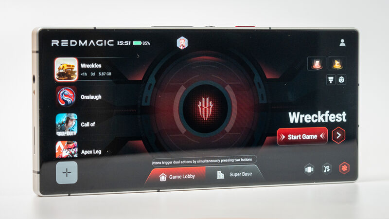 The dedicated game button launches the Game Space mode. Picture: Noel Campion.