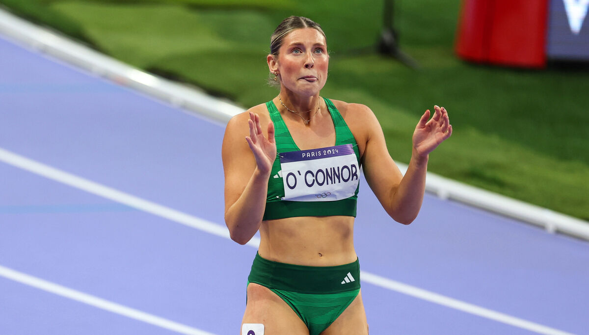 DAY ONE DONE: Ireland’s Kate O’Connor after finishing fourth in the 200m of the Heptathlon. Picture: ©INPHO/Morgan Treacy DAY ONE DONE: Ireland’s Kate O’Connor after finishing fourth in the 200m of the Heptathlon. Picture: ©INPHO/Morgan Treacy