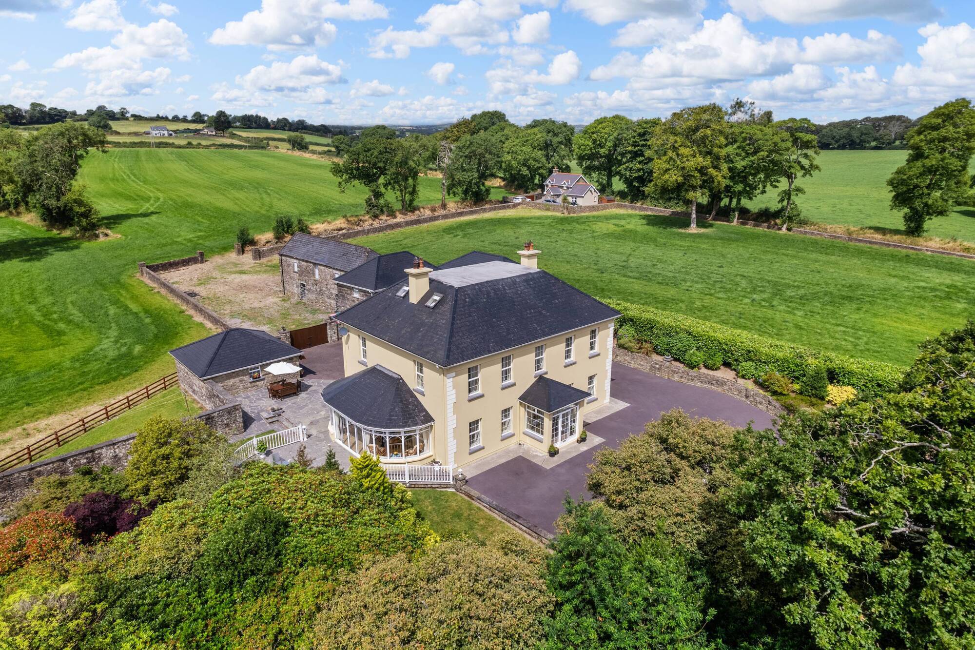 Upgraded Bandon period home, stone outbuildings, land and lodge up for grabs