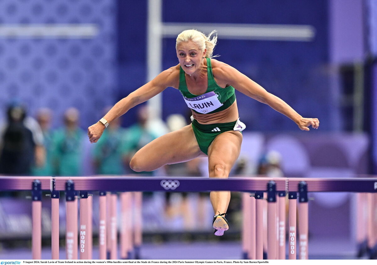Ireland's Sarah Lavin in action during the women's 100m hurdles semi-final. Photo by Sam Barnes/Sportsfile Ireland's Sarah Lavin in action during the women's 100m hurdles semi-final. Photo by Sam Barnes/Sportsfile
