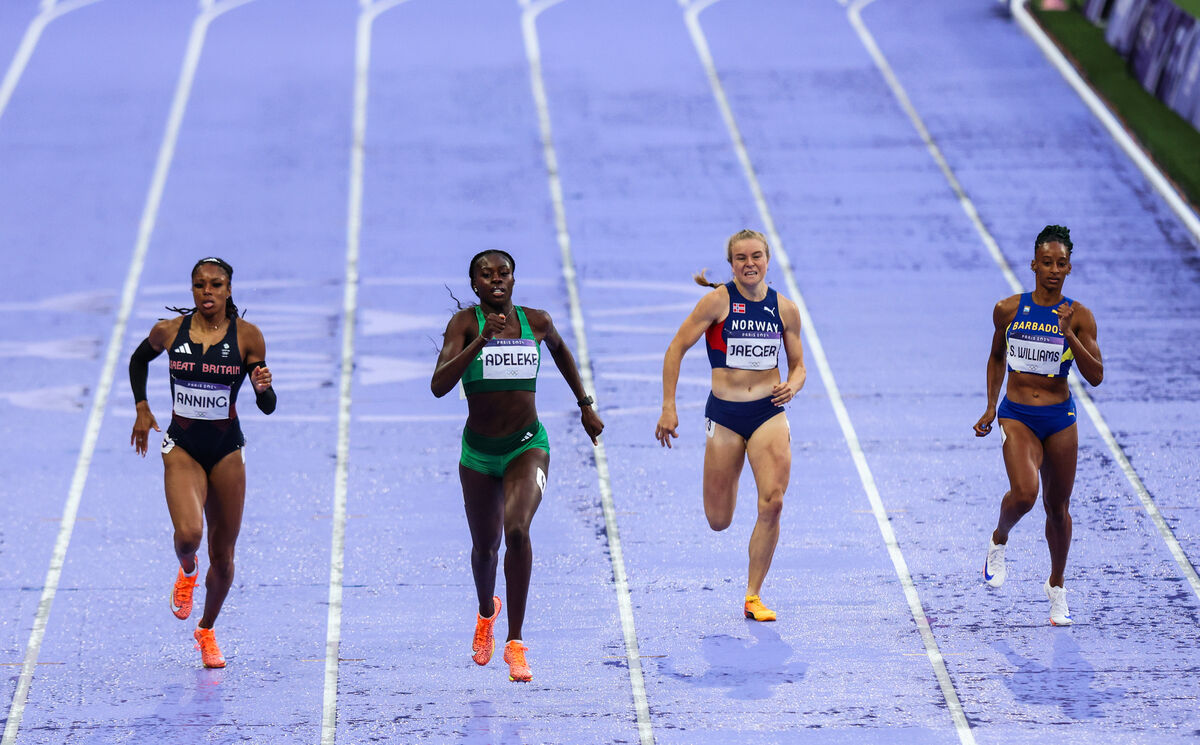 Ireland’s Rhasidat Adeleke on her way to finishing fourth. Pic: Ryan Byrne/Inpho Ireland’s Rhasidat Adeleke on her way to finishing fourth. Pic: Ryan Byrne/Inpho