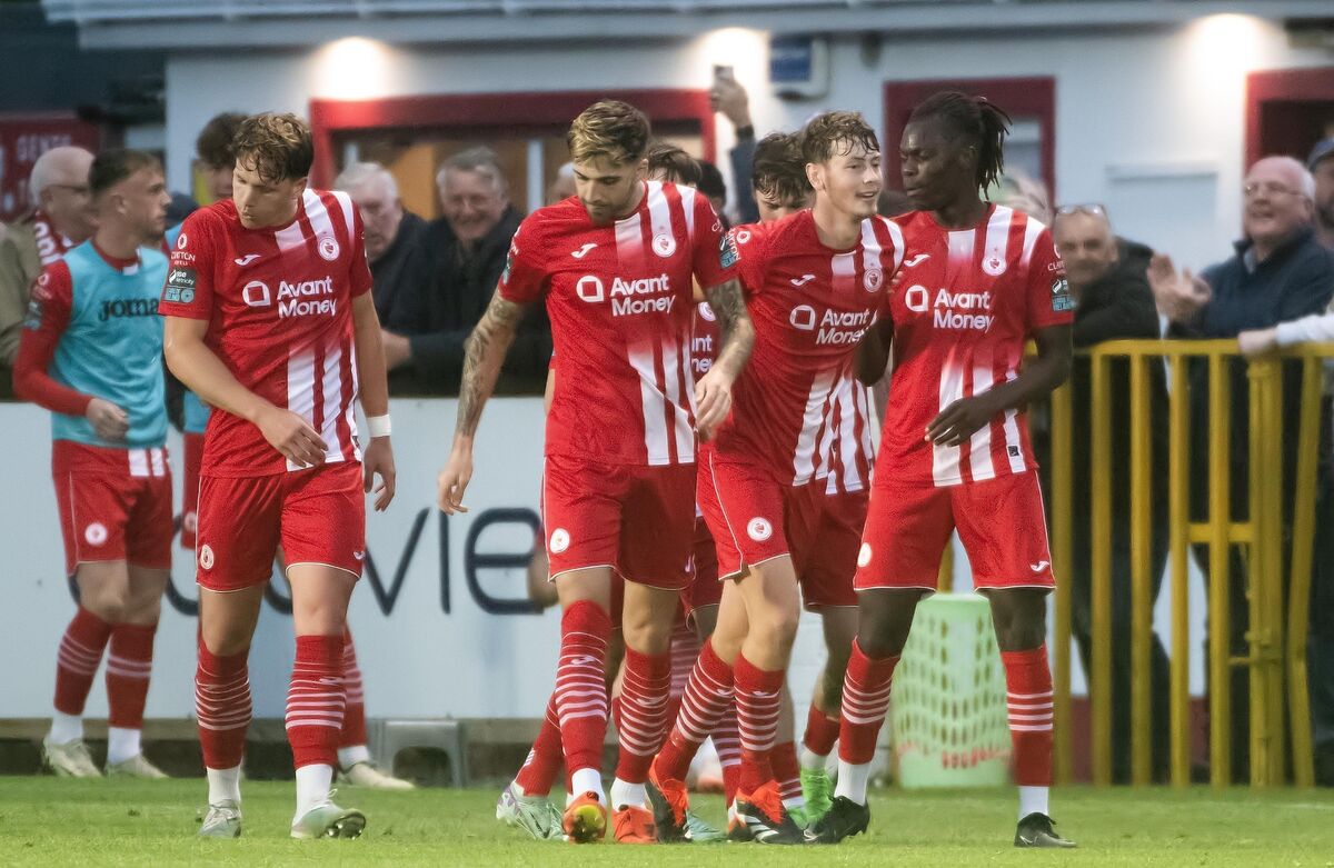 Sligo Rovers’ Wilson Waweru celebrates his goal. Pic: ©INPHO/Evan Logan