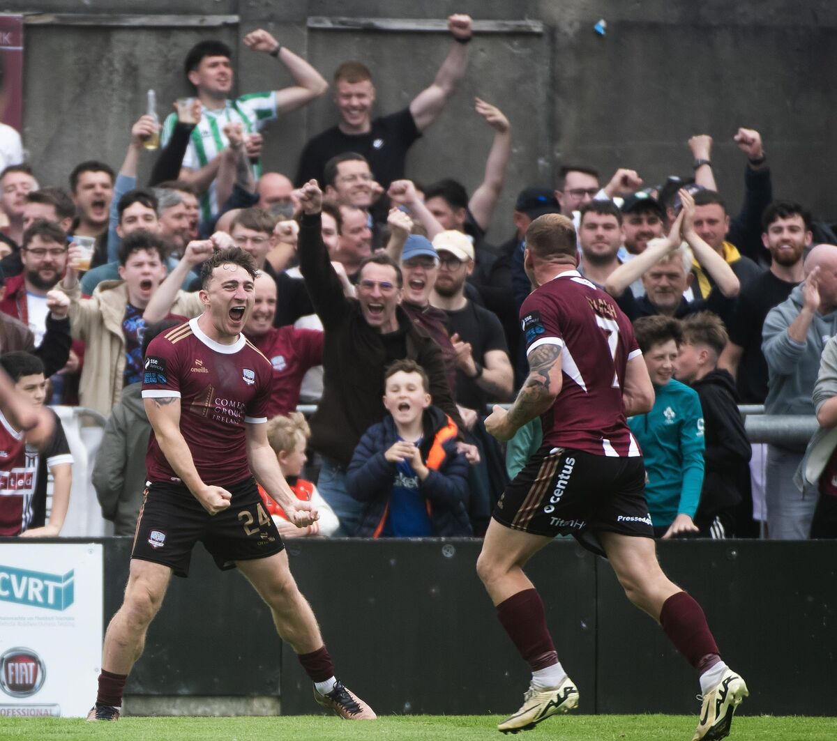 Galway United’s Edward McCarthy celebrates his goal. Pic: ©INPHO/Evan Logan