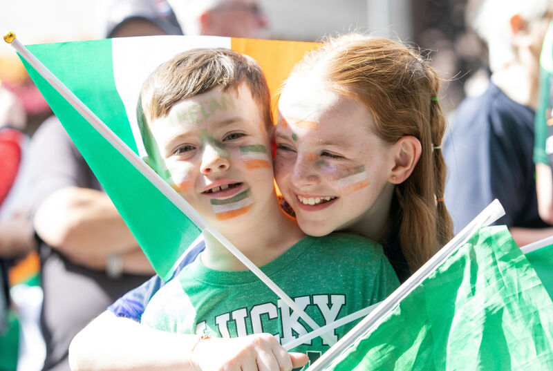 (Left to right) Douglas Ledwith, 6 ,and Isabelle Ledwiith, 12, both from Batterstown, Co Meath at the homecoming. Photo: Gareth Chaney (Left to right) Douglas Ledwith, 6 ,and Isabelle Ledwiith, 12, both from Batterstown, Co Meath at the homecoming. Photo: Gareth Chaney