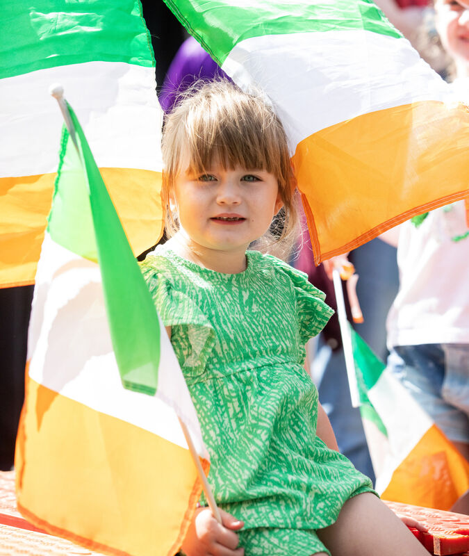 Erin Farrelly (4) from Tallaght during the official homecoming for the Irish Olympic team on O'Connell Street, Dublin. Photo: Gareth Chaney Erin Farrelly (4) from Tallaght during the official homecoming for the Irish Olympic team on O'Connell Street, Dublin. Photo: Gareth Chaney