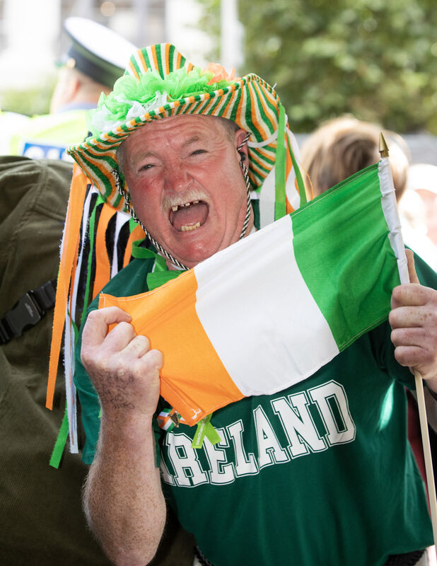 Ray Larkin from Tullamore at the official homecoming for the Irish Olympic team in Dublin. Photo: Gareth Chaney Ray Larkin from Tullamore at the official homecoming for the Irish Olympic team in Dublin. Photo: Gareth Chaney