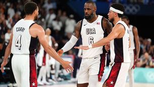 <p>HOOP DREAMS: Lebron James, Stephen Curry and Devin Booker. Pic: John Walton/PA Wire.</p>