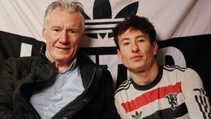 <p>DUBLIN DUO: Barry Keoghan and Frank Stapleton star in Manchester United's new kit launch. Pic: Manchester United FC.</p>