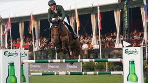 <p>Mark McAuley with GRS Lady Amaro in Brussels. Pic: Sportfot</p>