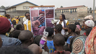 <p>This photo supplied by MSF (Doctors Without Borders) dated May 31, 2023, shows health workers educating children on the symptoms of the mpox disease in Goma, Congo. Picture: Augustin Mudiayi/Doctors Without Borders/Médecins Sans Frontières via AP</p> <p>This photo supplied by MSF (Doctors Without Borders) dated May 31, 2023, shows health workers educating children on the symptoms of the mpox disease in Goma, Congo. Picture: Augustin Mudiayi/Doctors Without Borders/Médecins Sans Frontières via AP</p>