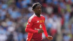 <p>STAR BOY: Kobbie Mainoo. Pic: Adam Davy/PA</p>