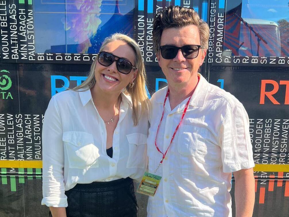 Tracy Clifford with Rick Astley at Electric Picnic. despicnic Tracy Clifford with Rick Astley at Electric Picnic. despicnic