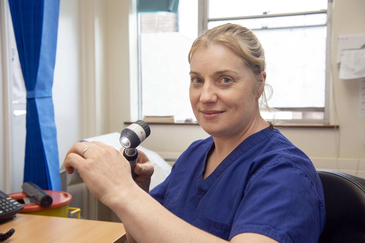  Mari O'Connor, Advanced Nurse Practitioner Dermatology at University Hospital Kerry pictured at work in Tralee. Photo: Don MacMonagle