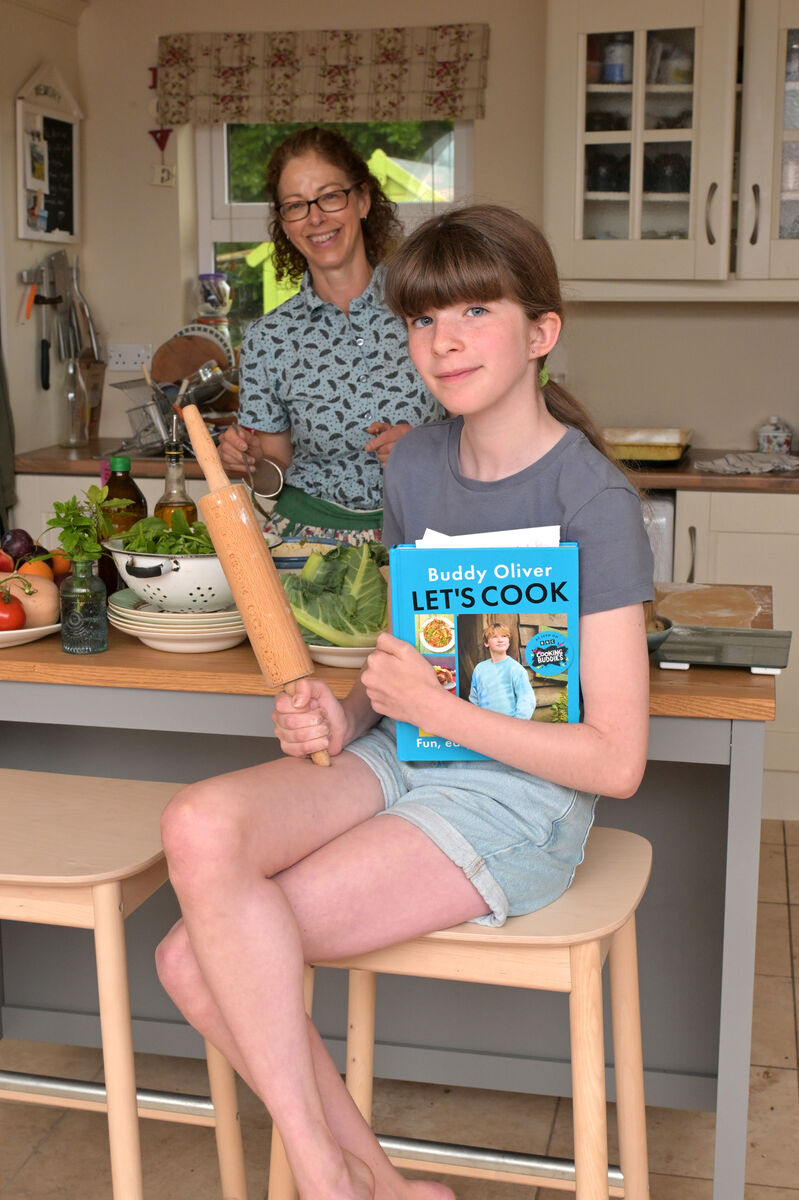 Maya Hennessy and her Mum Caroline in the kitchen cooking from Buddy Oliver's new cookbook at her home in Tragumna, Co Cork. Picture Dan Linehan Maya Hennessy and her Mum Caroline in the kitchen cooking from Buddy Oliver's new cookbook at her home in Tragumna, Co Cork. Picture Dan Linehan