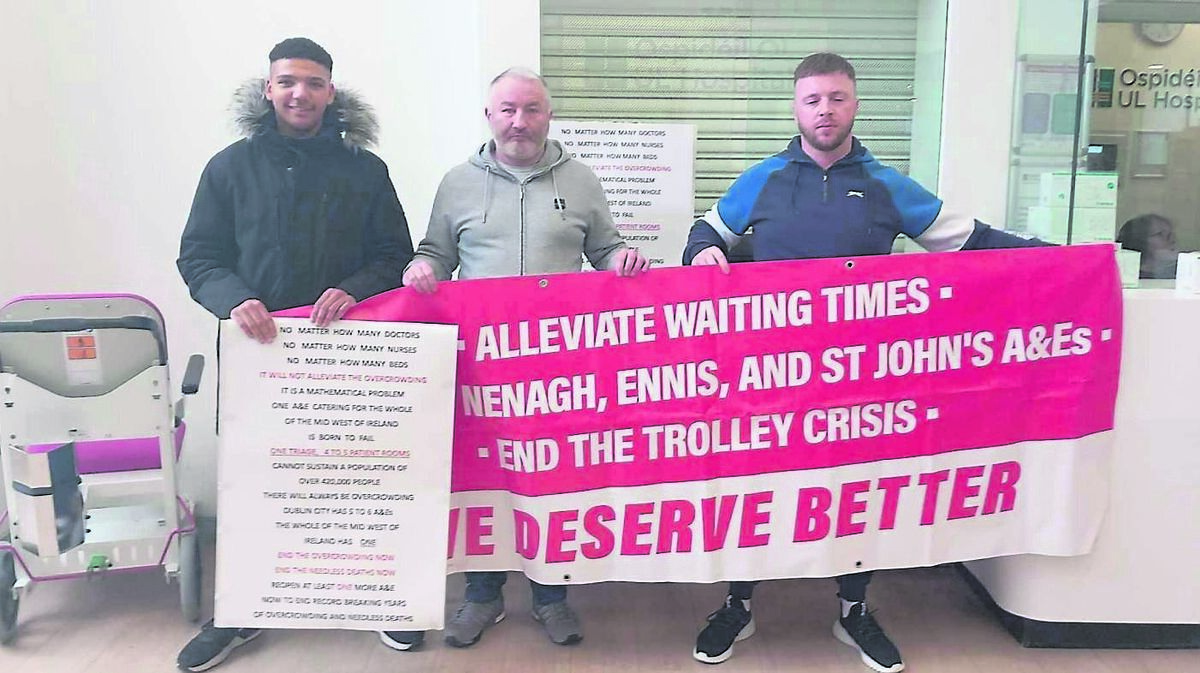 A protest at overcrowding at UHL last March. A protest at overcrowding at UHL last March.