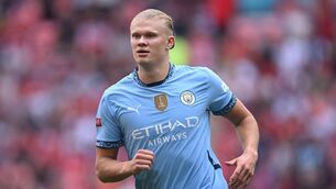 <p>KEY DIFFERENCE: Erling Haaland who had a relatively quiet game in west London still showed that he could be the difference in the title race this season. Picture: Stu Forster/Getty Images</p>