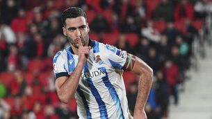 <p>ALL QUIET: Mikel Merino of Real Sociedad</p>