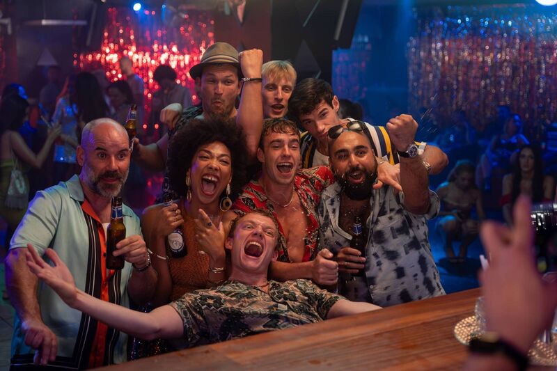 Sophie Lenlinger, second from left, with the other cast members in a scene from Stags. Sophie Lenlinger, second from left, with the other cast members in a scene from Stags.