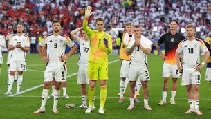 <p>Manuel Neuer has waved goodbye to international football (Martin Rickett/PA)</p>