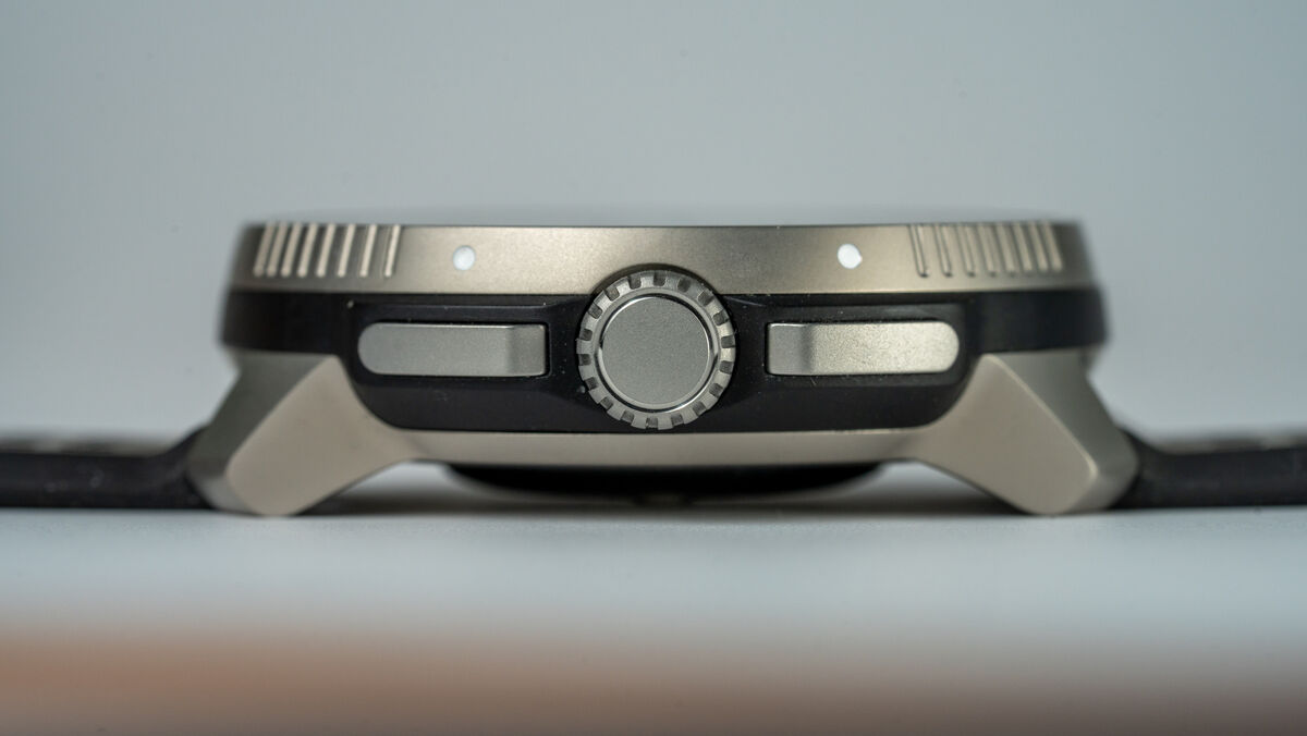 The large digital crown and buttons make navigation quick and easy. Picture: Noel Campion. The large digital crown and buttons make navigation quick and easy. Picture: Noel Campion.