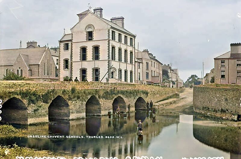 Wish you were here: A vintage postcard showing the same part of the Suir in Thurles Co Tipperary, courtesy of the Lawrence Collection. Picture: National Library of Ireland Wish you were here: A vintage postcard showing the same part of the Suir in Thurles Co Tipperary, courtesy of the Lawrence Collection. Picture: National Library of Ireland