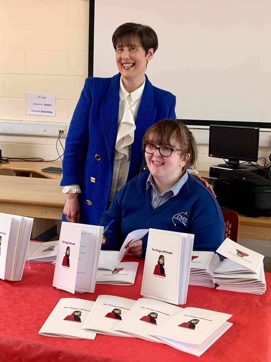 Sarah Thompson O’Sullivan with Minister for Education Norma Foley.
