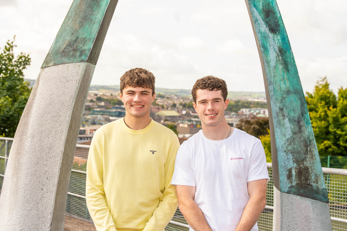 Paul Scanlon and Daniel Quinn from Christians Secondary School in Cork City who received top marks in this years leaving certificate. Picture: Noel Sweeney