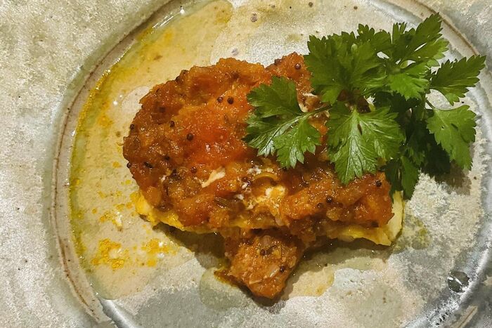 Pollock with Tomatoes and Fresh Spices