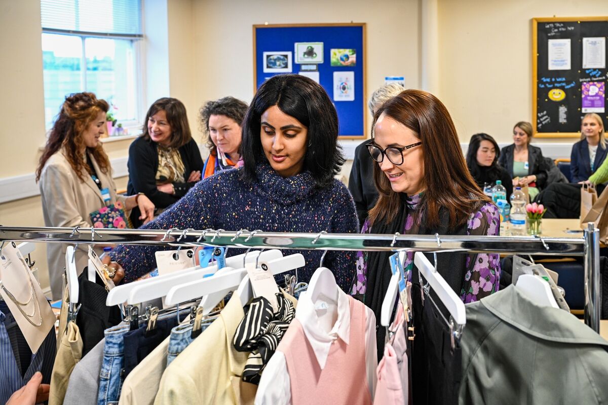 Gabriella Chisholm and Kate O’Driscoll pictured at a WorkEqual styling session event in Penny’s on Patrick Street in Cork City. Picture Chani Anderson