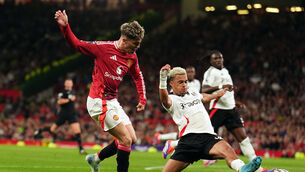 Alejandro Garnacho provided an assist against Fulham (Martin Rickett/PA)